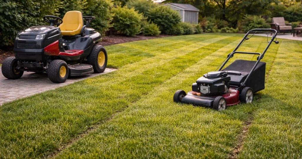 Avoid using riding mower on newly installed sod