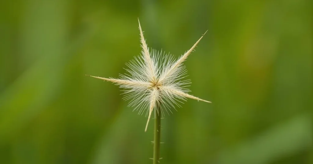 Bermuda grass seed head with finger-shaped spikes