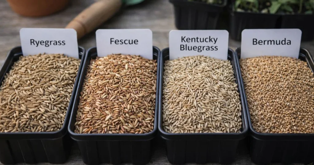 Different types of grass seed for growing grass from seed
