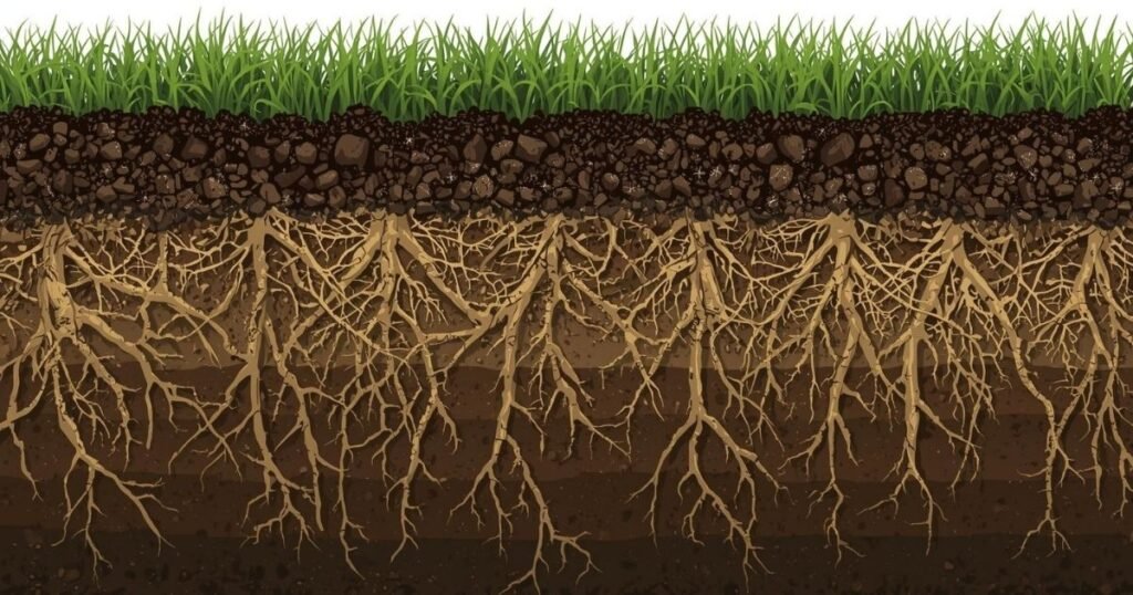 Compacted soil causing weak turf and annual bluegrass growth