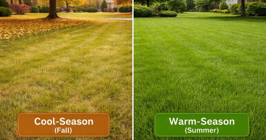 Cool-season and warm-season grass nitrogen application timing