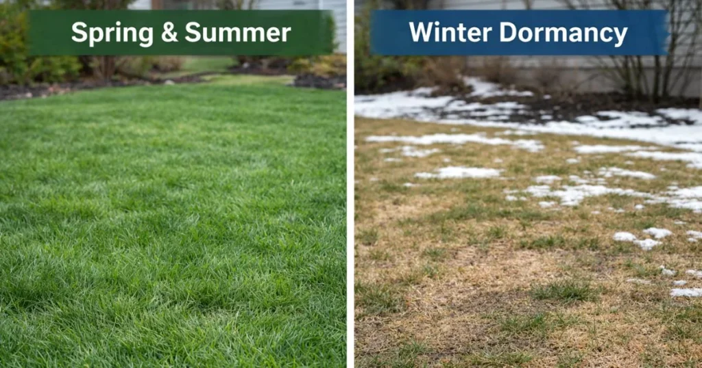 How season affects grass spreading and growth