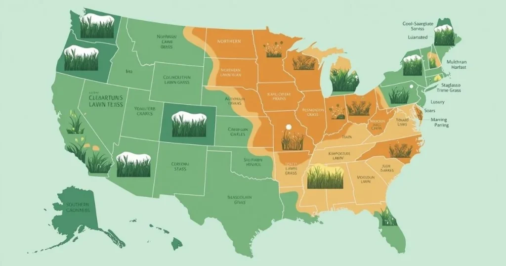 Grass types by US region for landscaping
