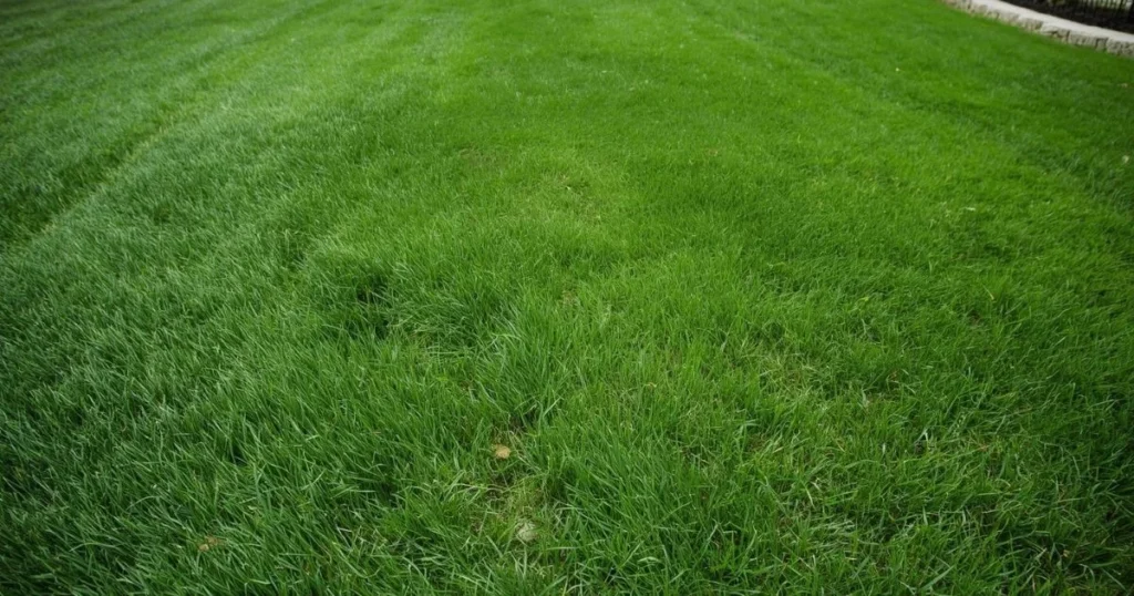 Healthy Kentucky bluegrass lawn with thick green turf