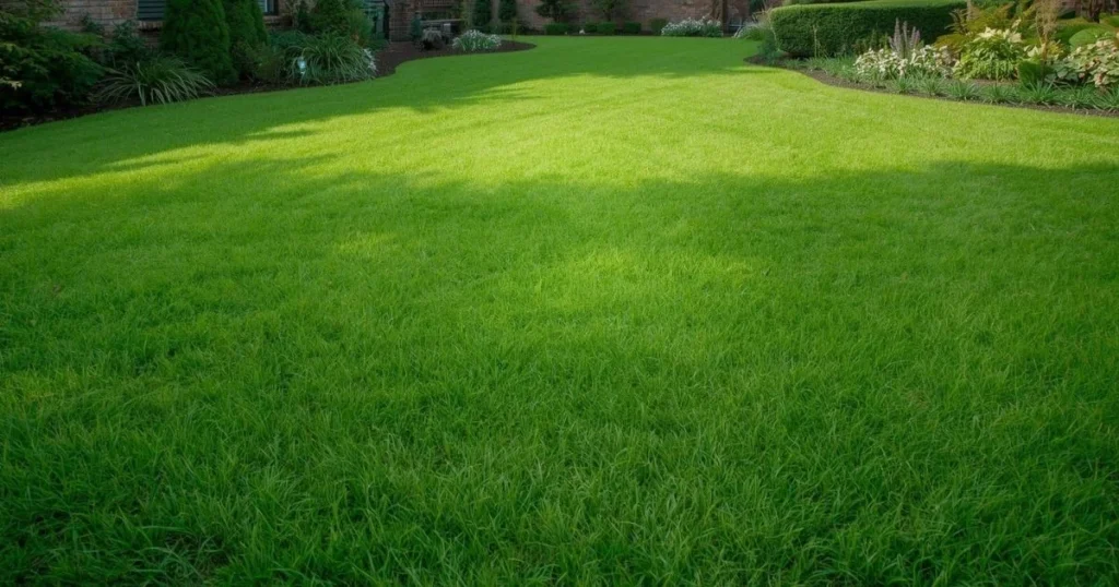 Healthy lawn after choosing the right grass