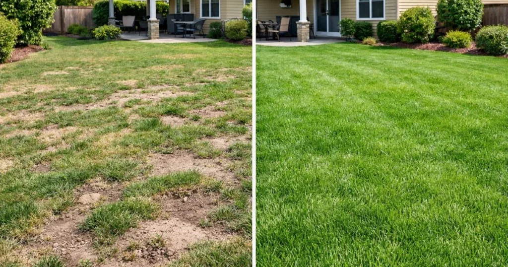 How much grass seed to overseed a thin lawn