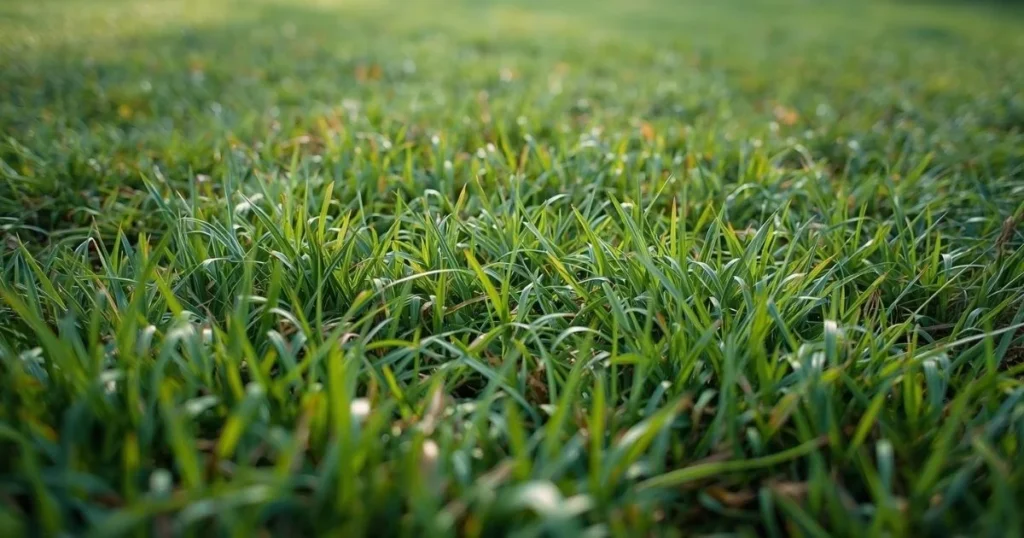 Kentucky bluegrass in a real mixed home lawn