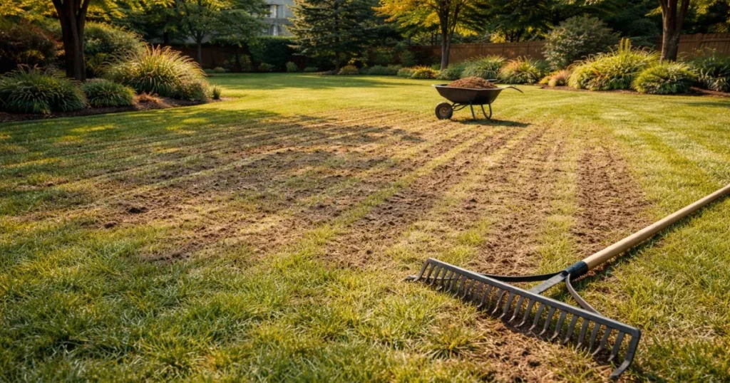 Preparing lawn before overseeding cool season grass