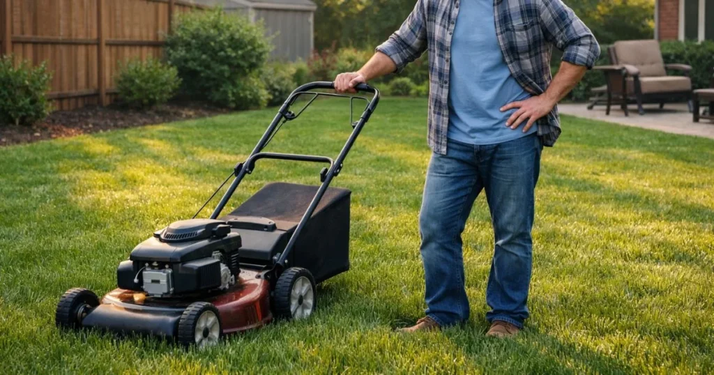 Worried homeowner unsure about mowing new sod for the first time
