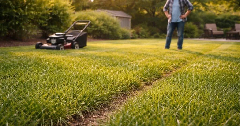 Delaying first mow of new sod during hot weather