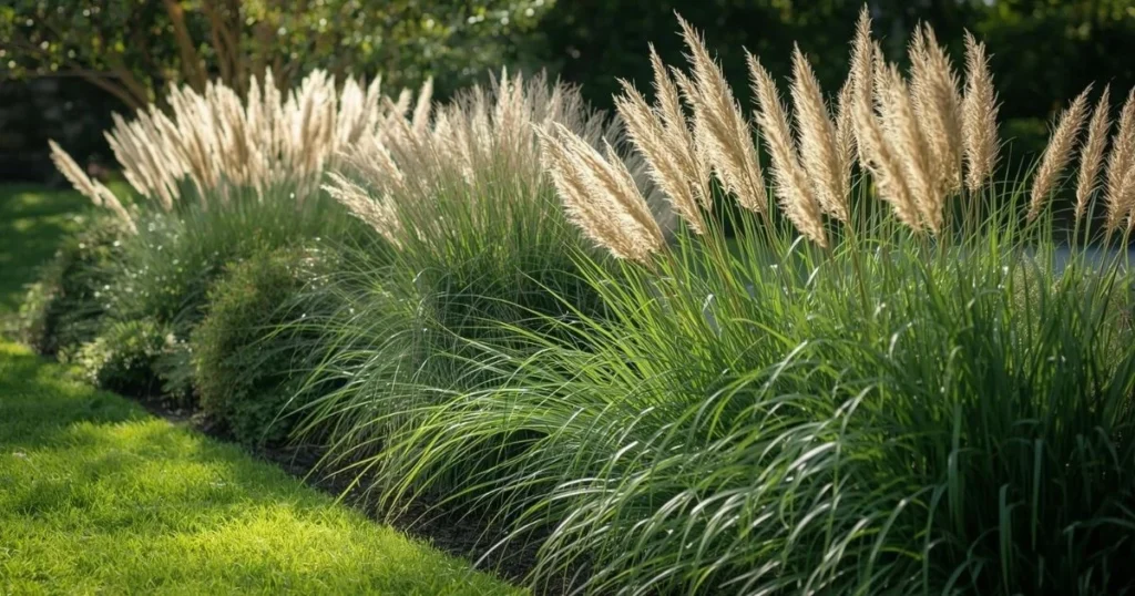Ornamental grasses used in landscaping design