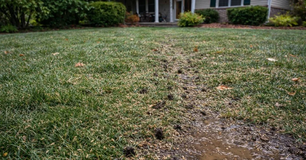 Overseeding lawn after aeration holes