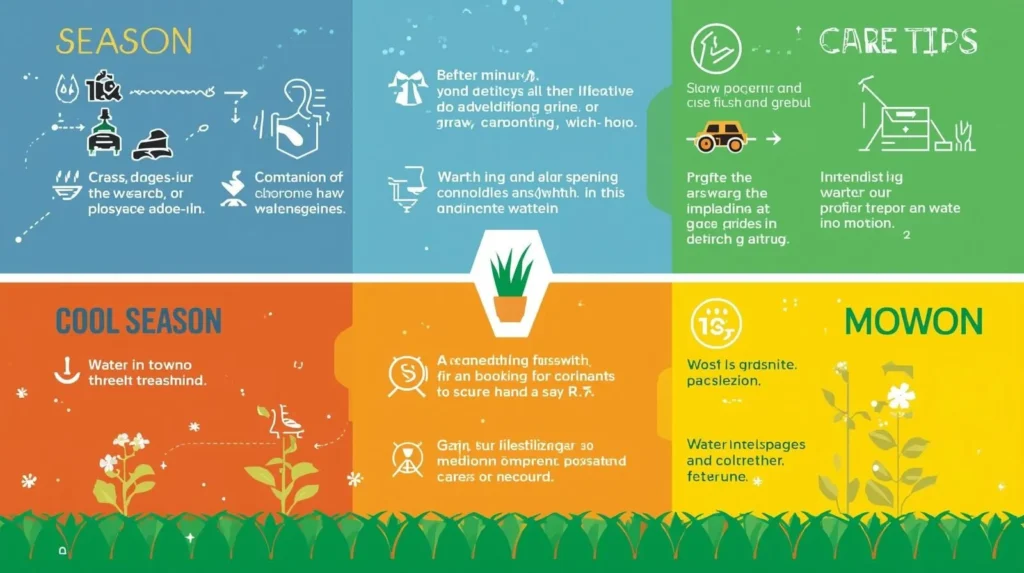 Seasonal lawn care tips for cool and warm-season grasses