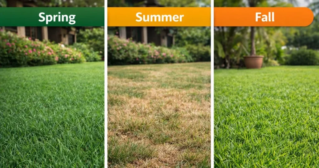 Lawn fertilizer use in spring summer and fall