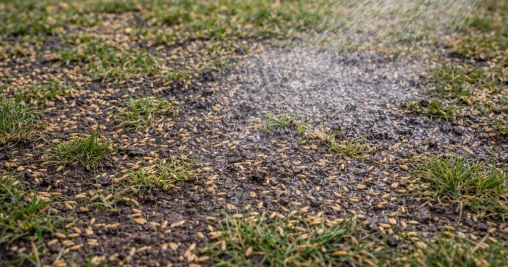 Watering lawn after fall overseeding