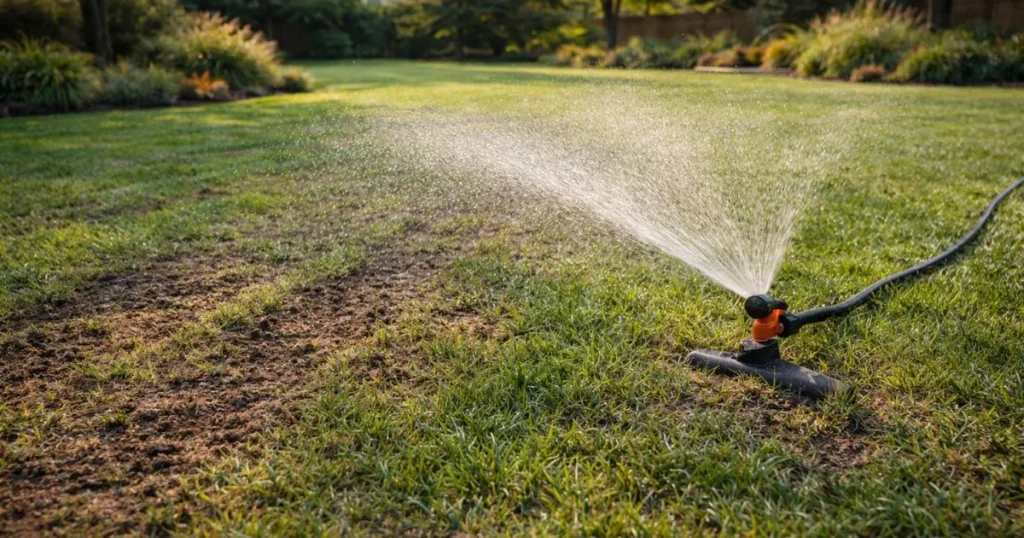 Watering lawn after overseeding cool season grass