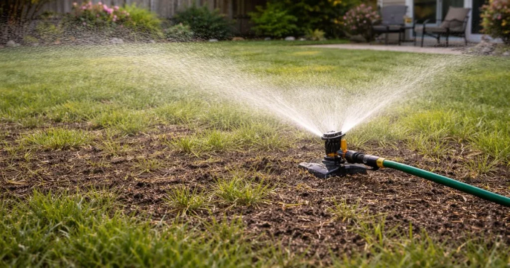 Watering new grass seed properly