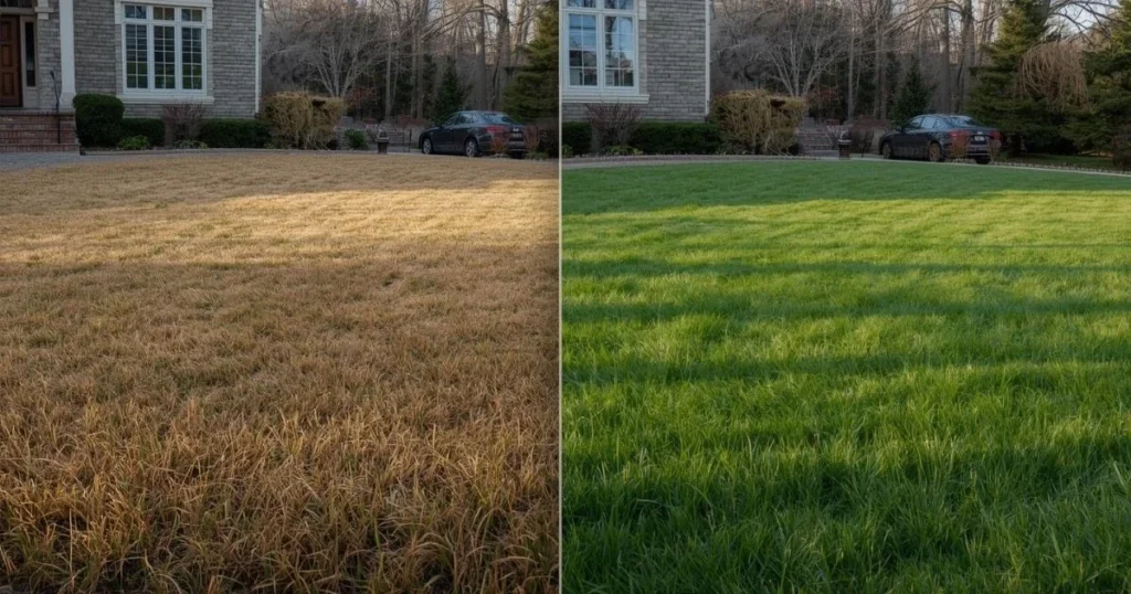 Zoysia grass winter dormancy compared to fescue grass