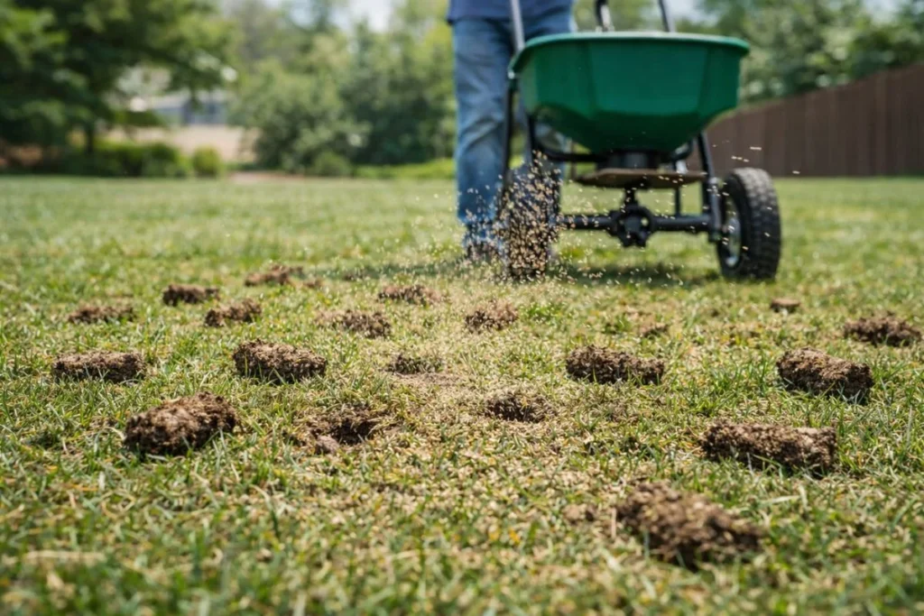 Overseeding lawn after core aeration