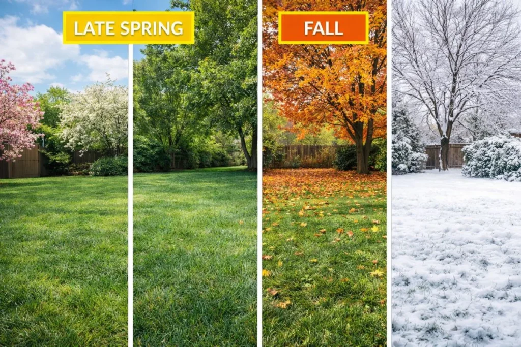 Best seasons for lawn aeration based on grass type