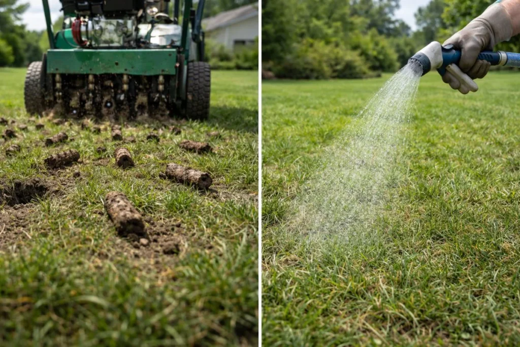 core aeration compared to liquid aeration