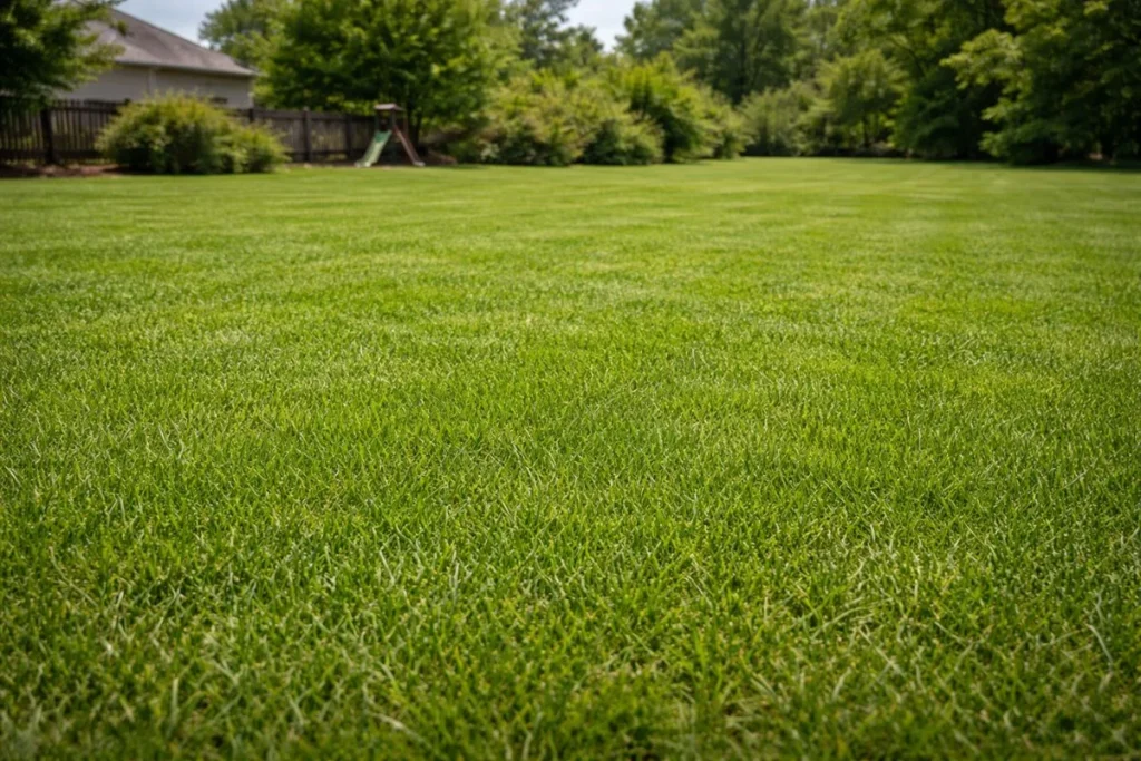 healthy lawn after aeration