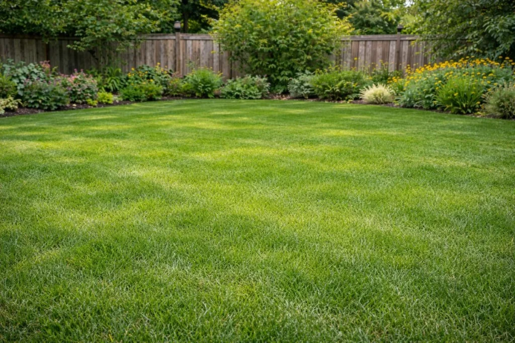healthy lawn after using soil test kit