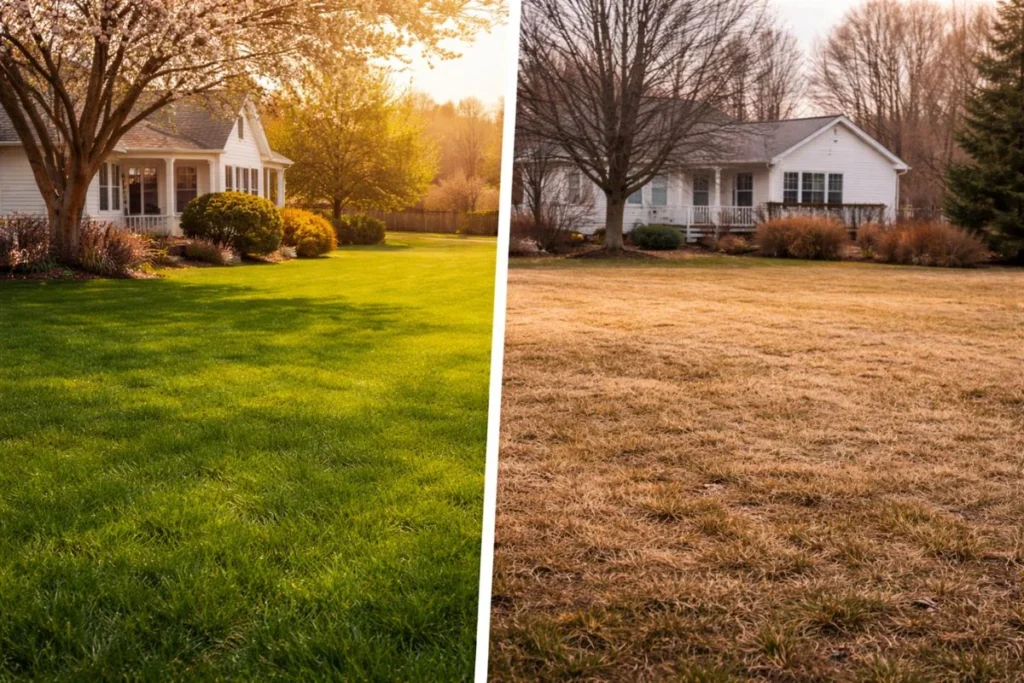 Southern vs northern lawn growth during mowing season start