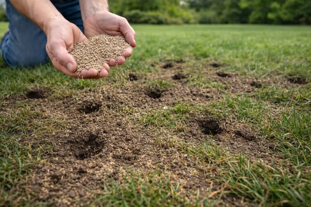 overseeding lawn after aeration