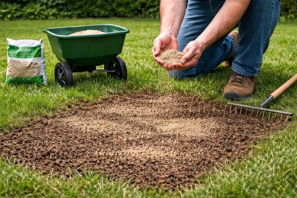 Overseeding lawn after removing crabgrass or quackgrass