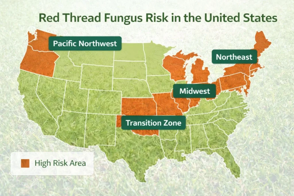 Where Red Thread Is Most Common in the United States