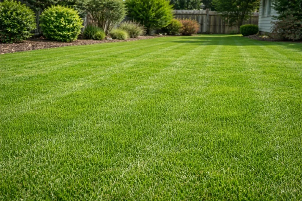 Thick healthy lawn preventing chickweed growth