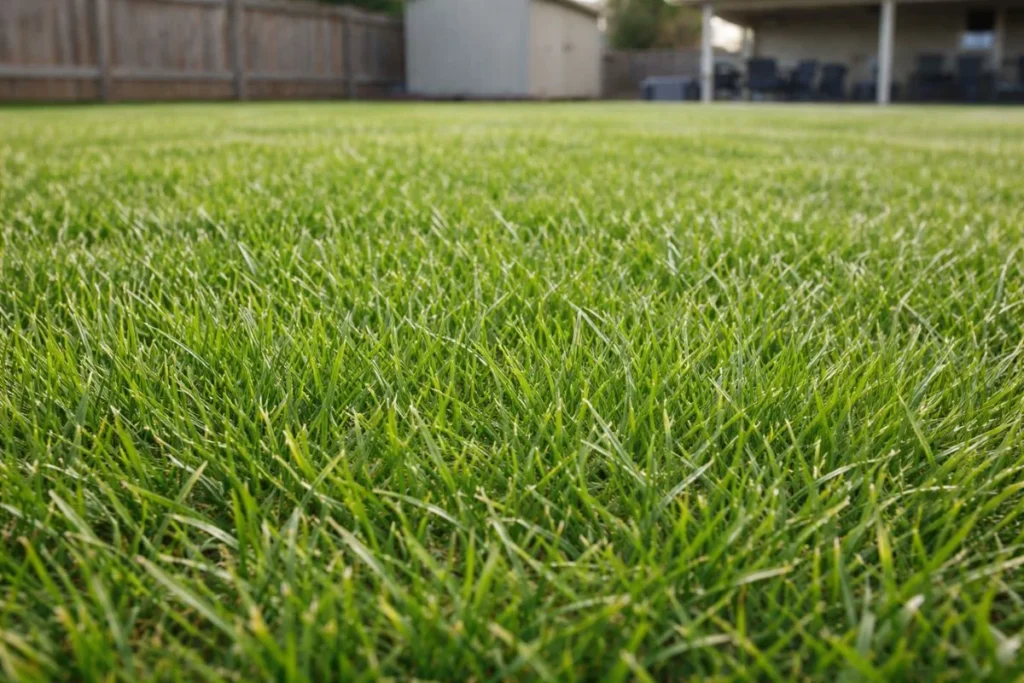 Thick healthy lawn preventing crabgrass growth