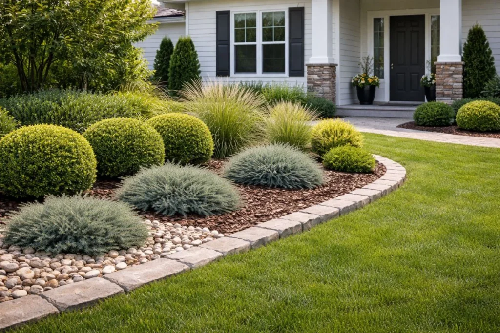 low maintenance plants used in front yard landscaping