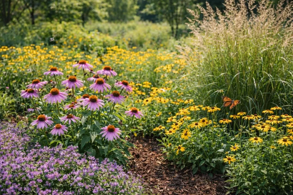 native low maintenance garden plants with pollinators