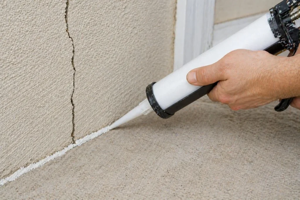 sealing cracks to stop ants entering house