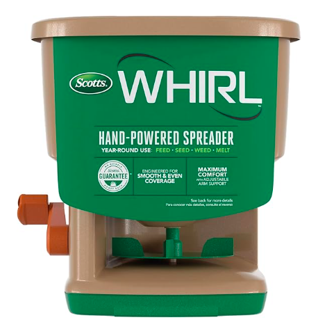 Scotts Whirl Hand-Powered Spreader for Grass Seed