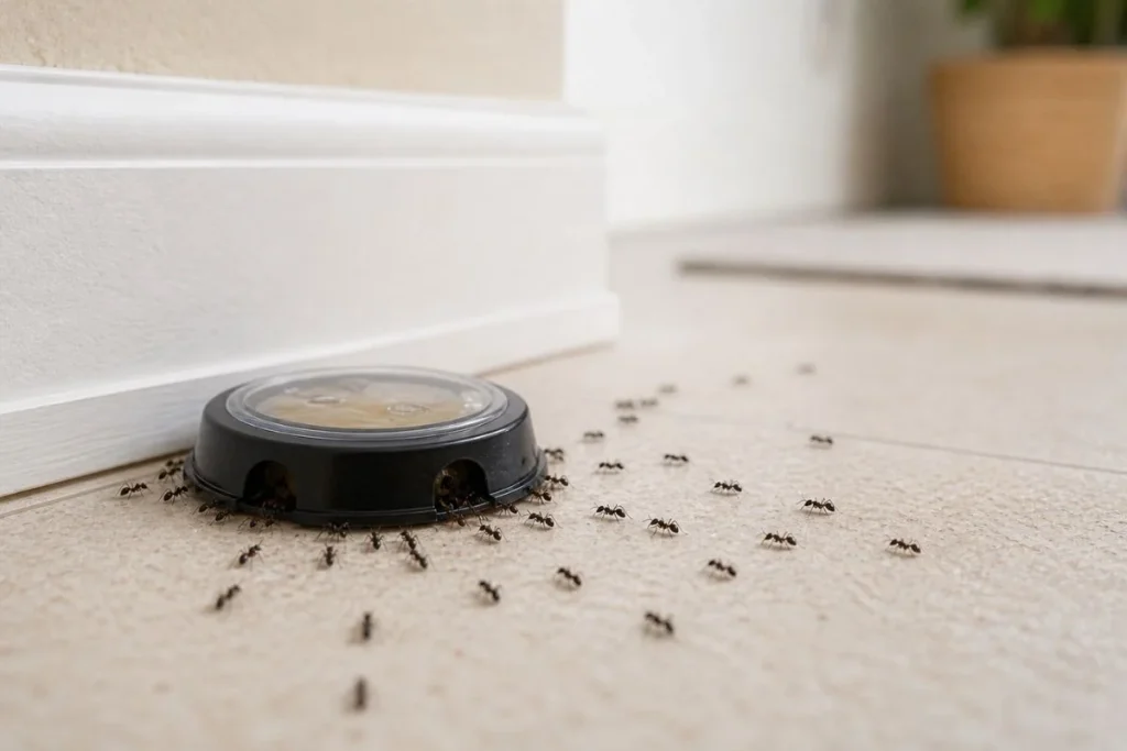 ant bait trap used inside house