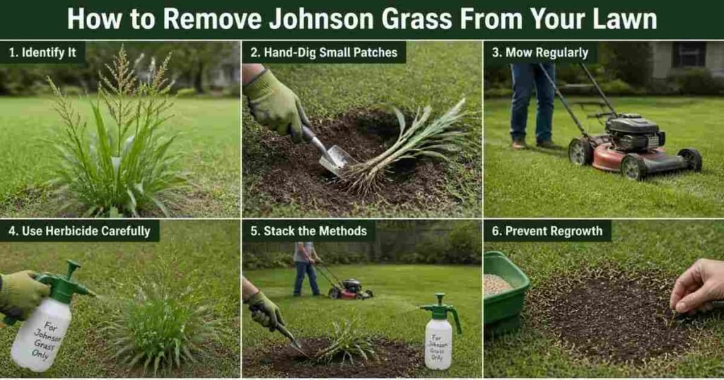 how to remove johnson grass