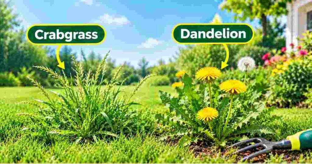 how to get rid of crabgrass and dandelions