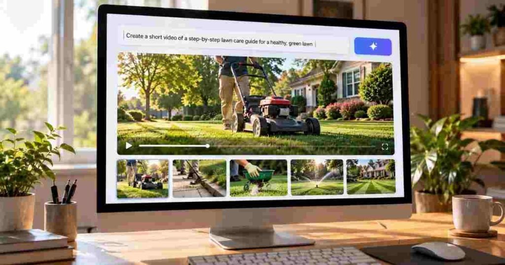 how to turn a lawn care guide into a short video