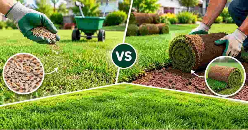 sod vs overseeding for thick lawn